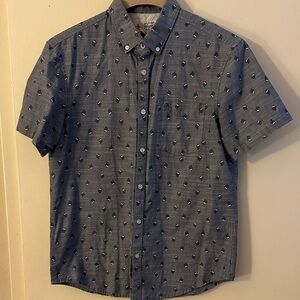 Original Penguin Navy Patterned Button Down Shirt